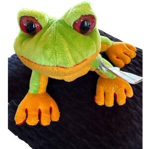 Vintage Ganz Webkinz Tree Frog Plush HM109 NWT Sealed Code Tag Sparkle